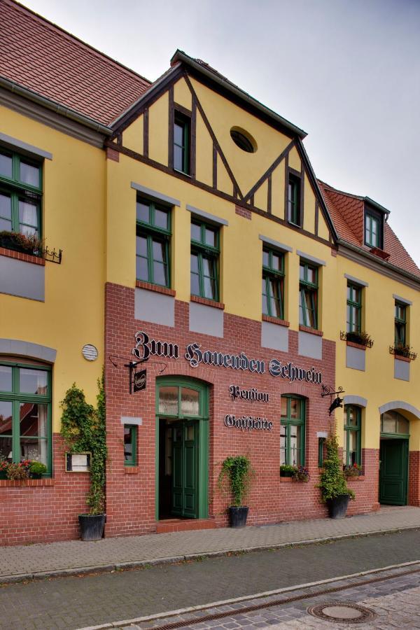 Gasthaus Und Pension "Zum Hauenden Schwein" Wörlitz Extérieur photo